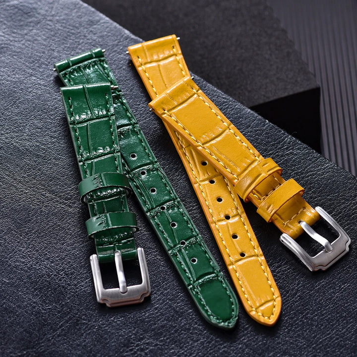 16/18/19/20/21/22mm Quality Leather Watch Bands Slub Pattern Leather Strap Universal Watchbands Accessories for Men Women Bands