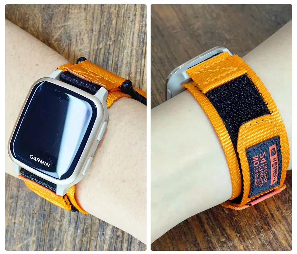 Nylon Quick-Release Watch Strap for Garmin Venu – 20/22mm, Woven Loop Design
