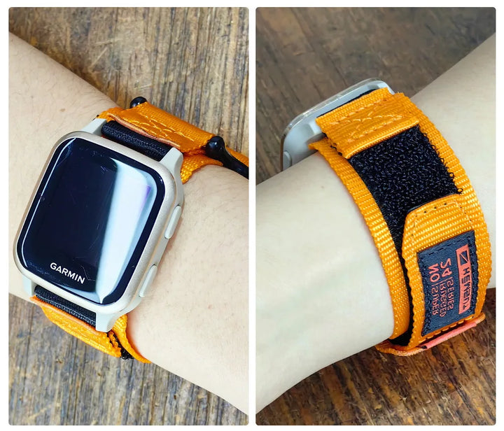 Nylon Quick-Release Watch Strap for Garmin Venu – 20/22mm, Woven Loop Design