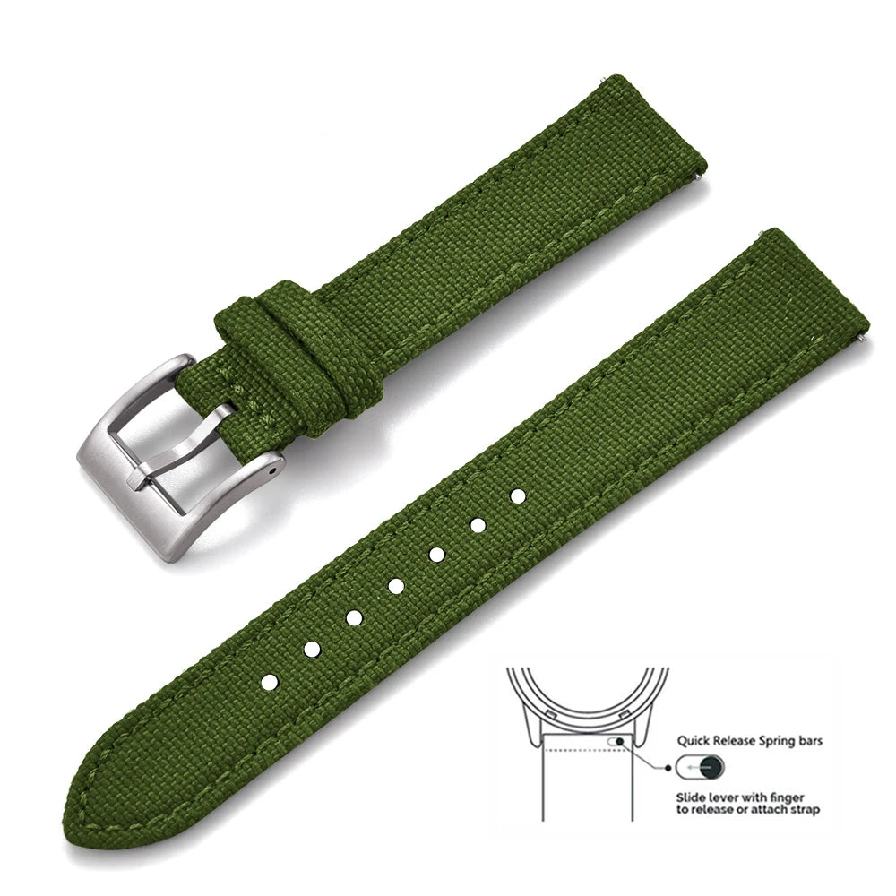 JUELONG Premium Grade Quick Release Watchbands Mixed Leather Nylon Watch Strap 18mm 20mm 22mm For SKX007 SKX009