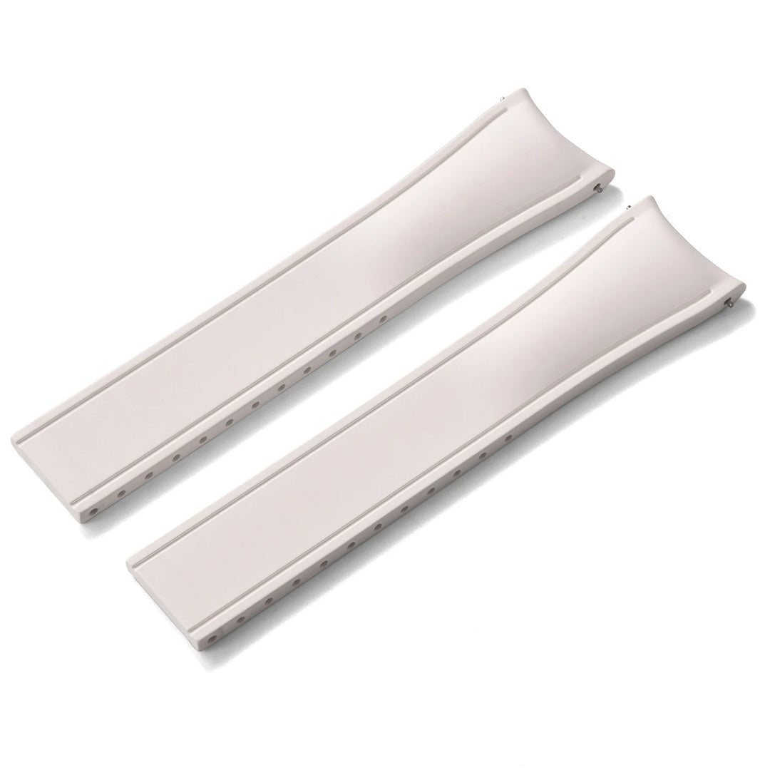 Premium Grade Curved Rubber CTS Strap 20mm 22mm Quick Release Butterfly Buckle Watch Bands FKM Rubber Strap For Cut To Size