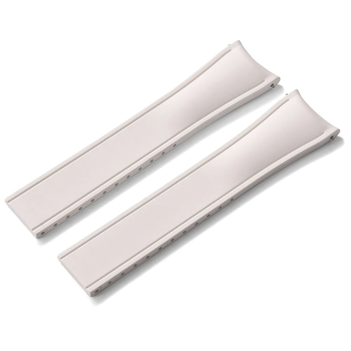 Premium Grade Curved Rubber CTS Strap 20mm 22mm Quick Release Butterfly Buckle Watch Bands FKM Rubber Strap For Cut To Size