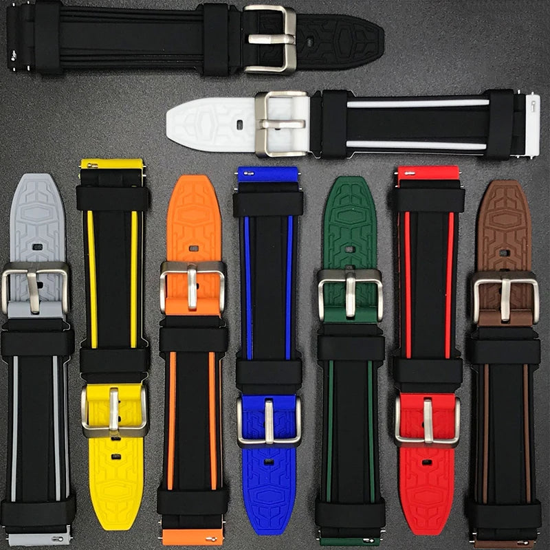 Premium Silicone Quick Release Watch Strap – 20/22/24mm
