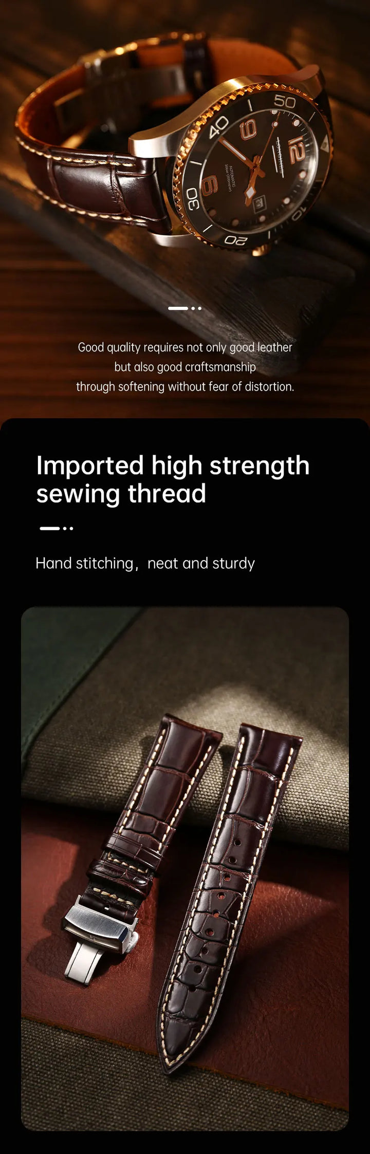 Maikes Longines Leather Watch Strap 20mm 21mm 22mm Accessories Watchbands Braceletes For Fossil Hamilton Watch Band