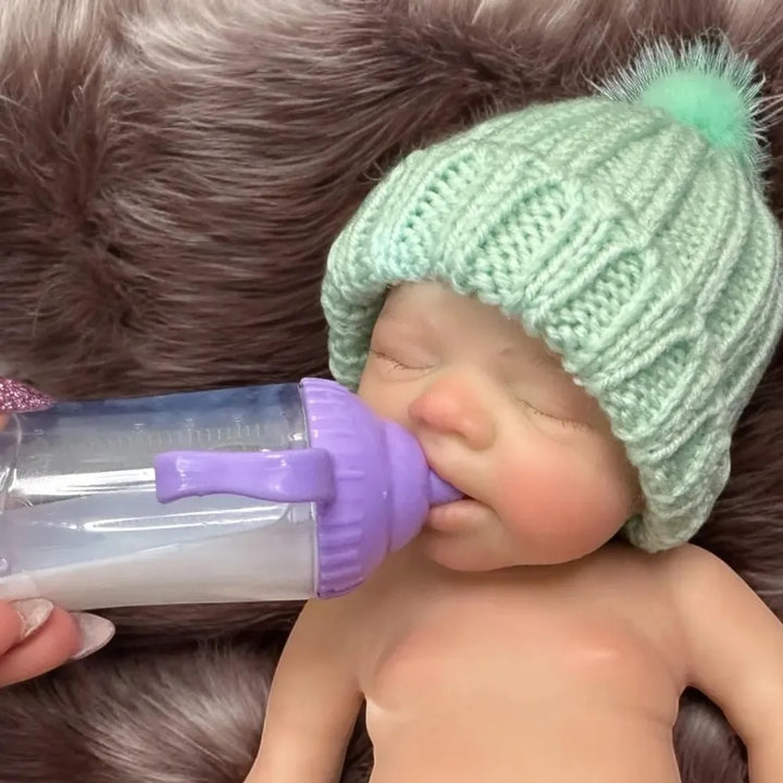 13″ Pascale Silicone Reborn Baby Girl – Curly Hair Open‑Mouth Doll