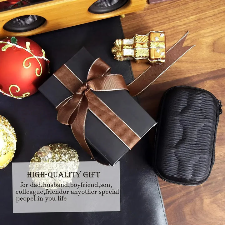 JUELONG Black Elegant Watch Box Organizer Portable Travel Case For Men and Women Ideal For Wristwatches & Smart Watches Collect