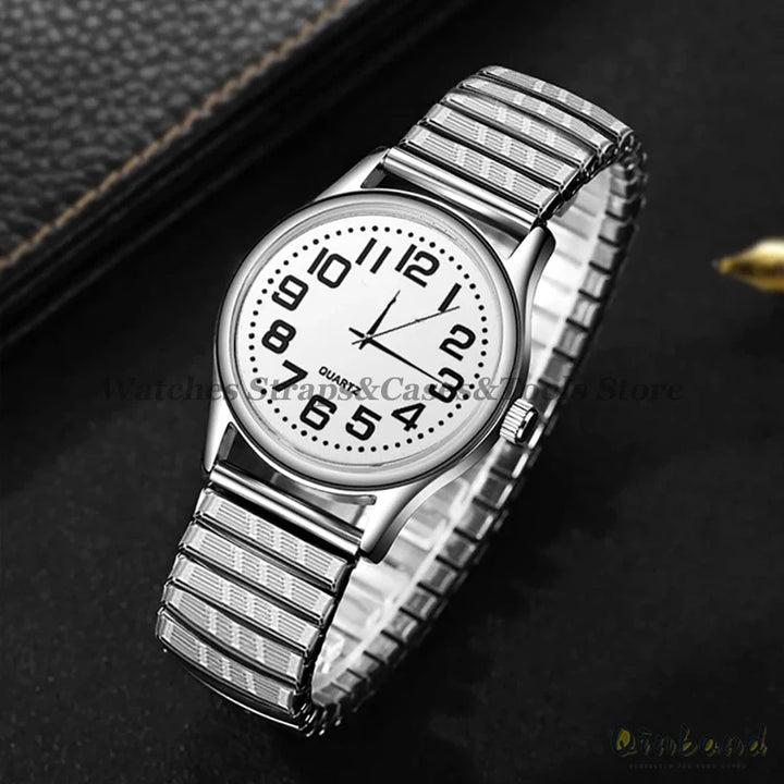 12 14 16 18 20mm 22mm Stretch Expansion Stainless Steel Watch Band Retractable Strap Metal Elastic Band Accessories Men Bracelet