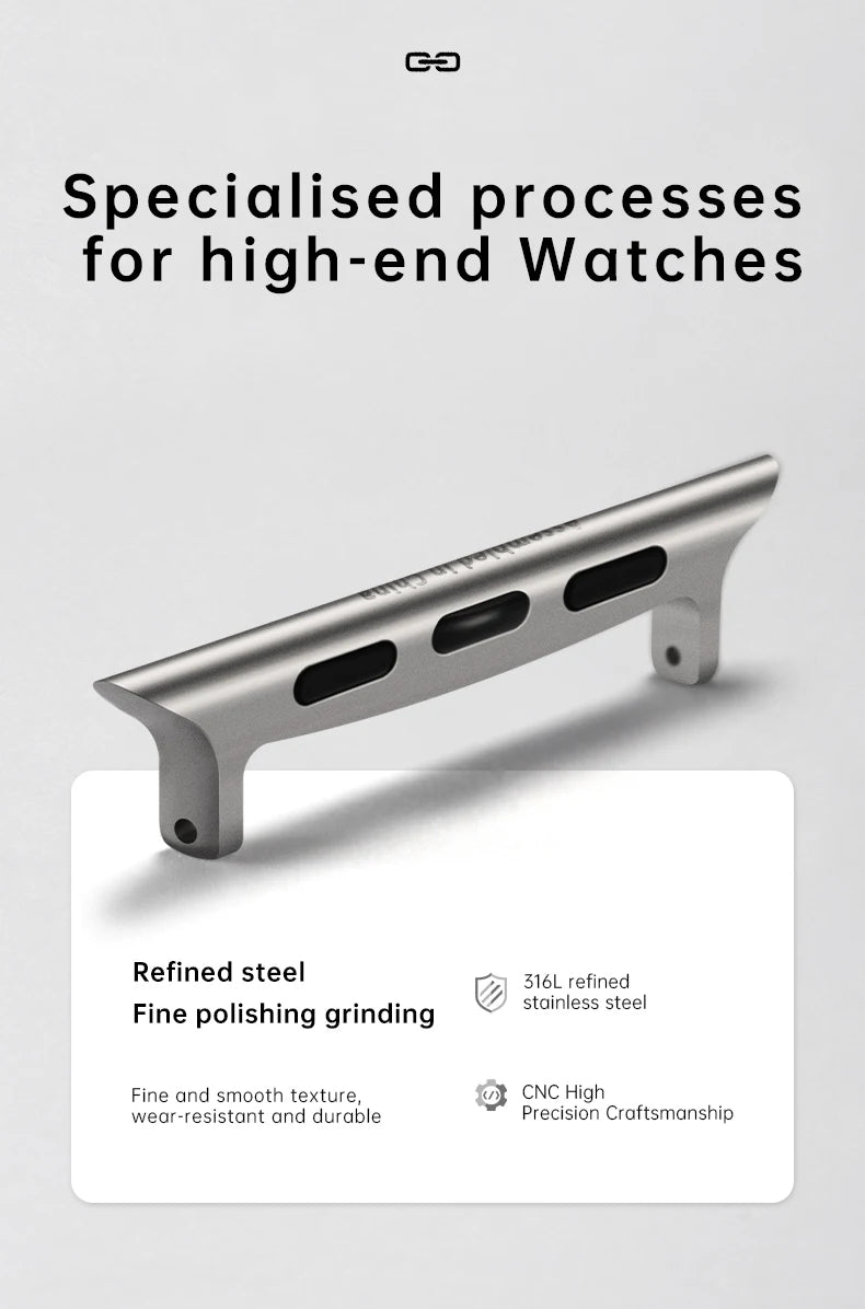 2pcs 316L Stainless Steel Adapter For Apple Watch Ultra3 49mm Series11 10 9 8 SE 45mm 44mm 46mm 42mm Apple Watch Band Connector