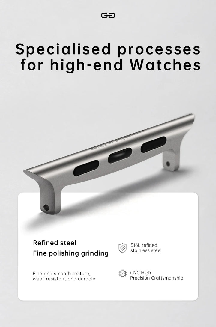 2pcs 316L Stainless Steel Adapter For Apple Watch Ultra3 49mm Series11 10 9 8 SE 45mm 44mm 46mm 42mm Apple Watch Band Connector