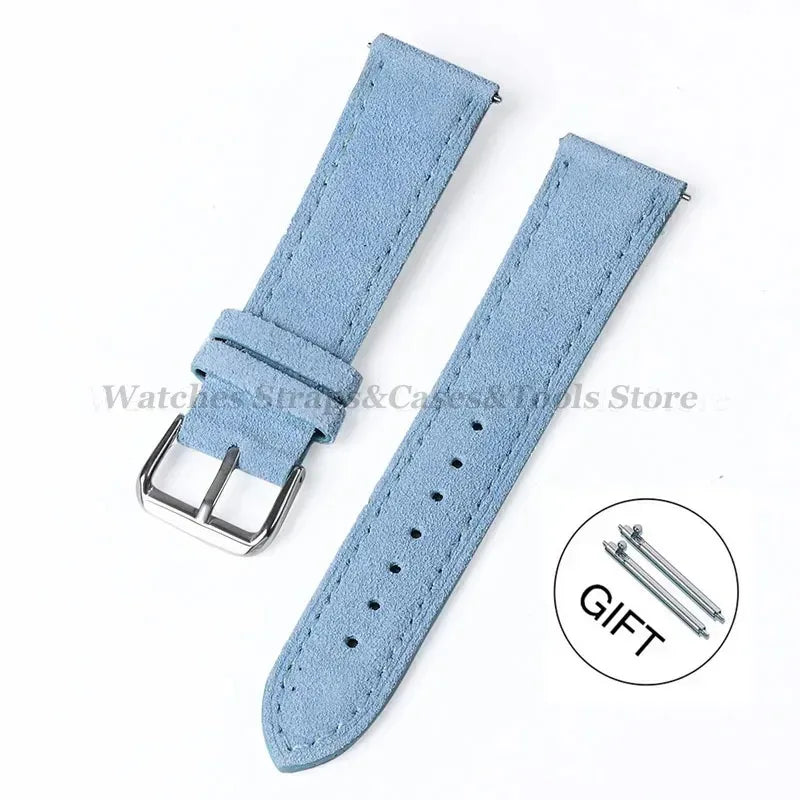Suede Leather Watch Strap – 18–24mm for Seiko & Huawei GT Series