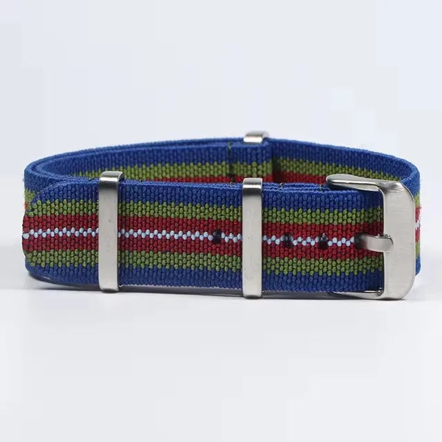 Trendy Nylon Military Watch Strap – 18/20/22mm Elastic French Troops Style