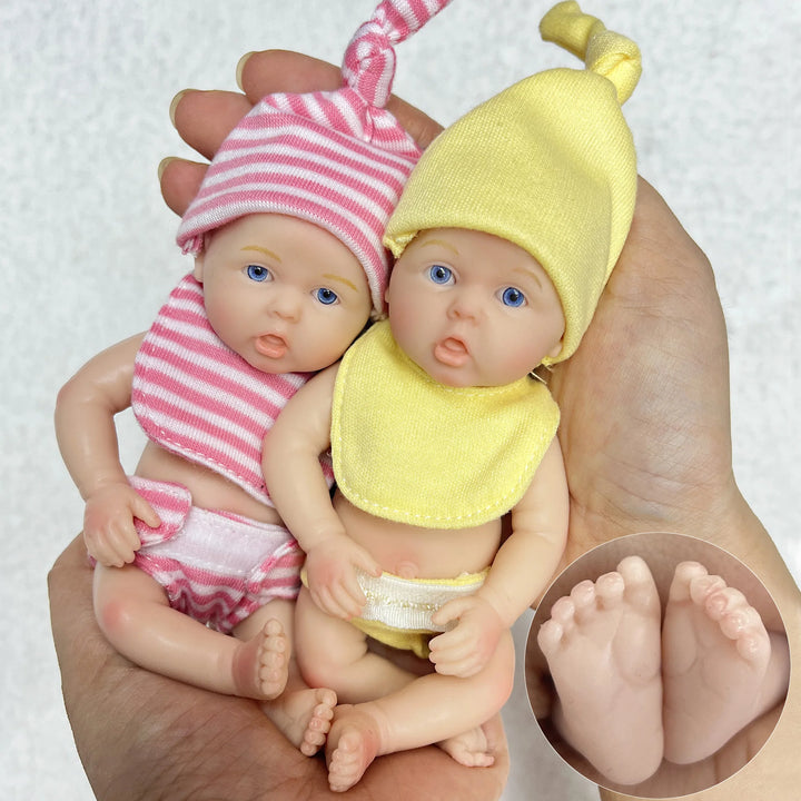 6″ Mini Silicone Reborn Baby Girl – Lifelike Palm Doll