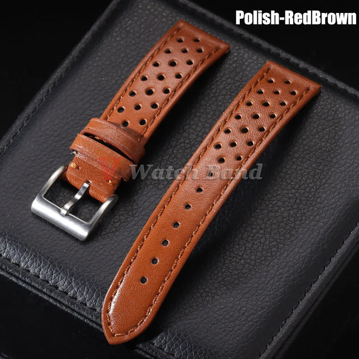 Genuine Cowhide Leather Watch Strap – 18/20/22mm, Soft & Breathable