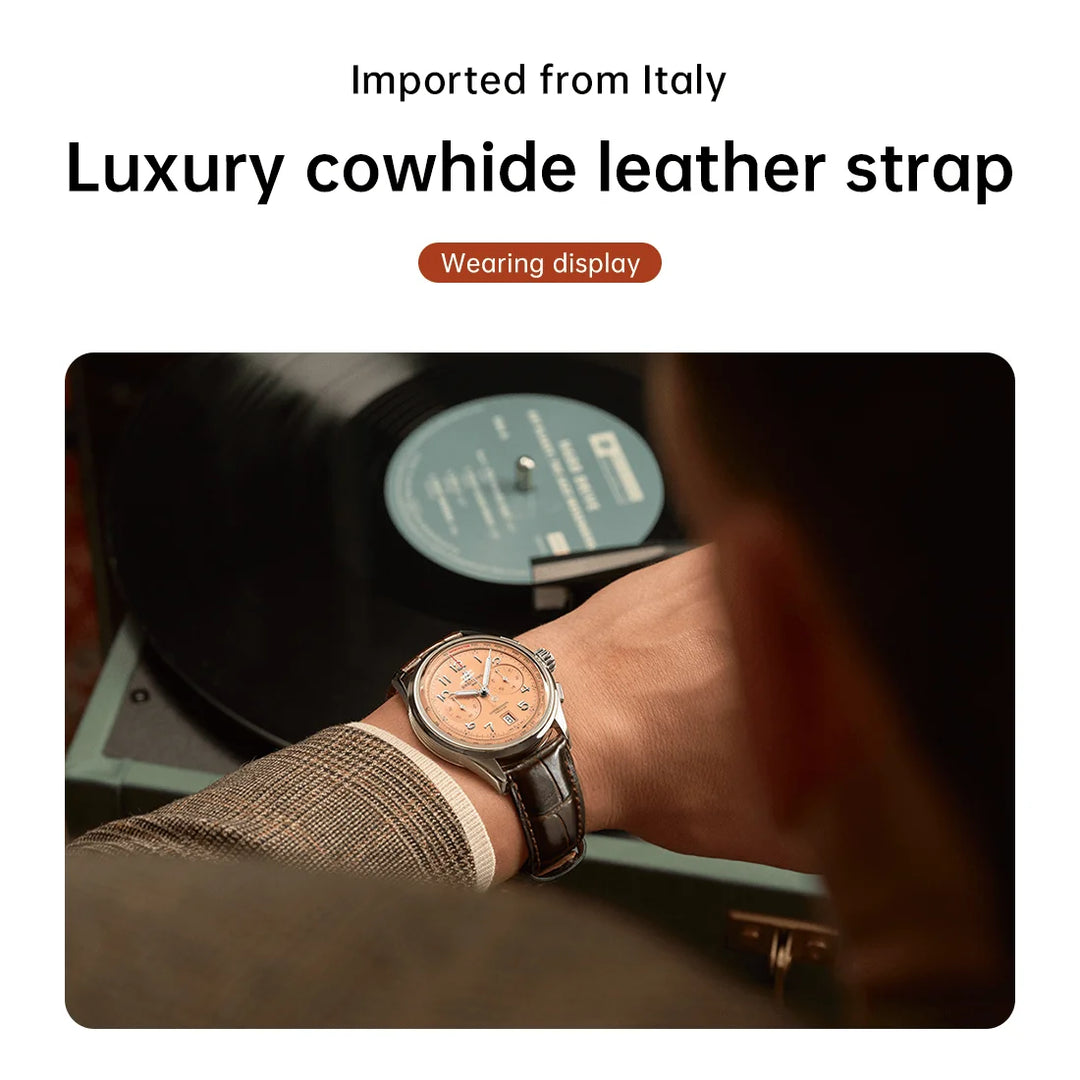 Maikes Top Quality Leather Watch Strap Accessories Butterfly Buckle For Chopard Breitling Omega Patek Philippe Watch Band