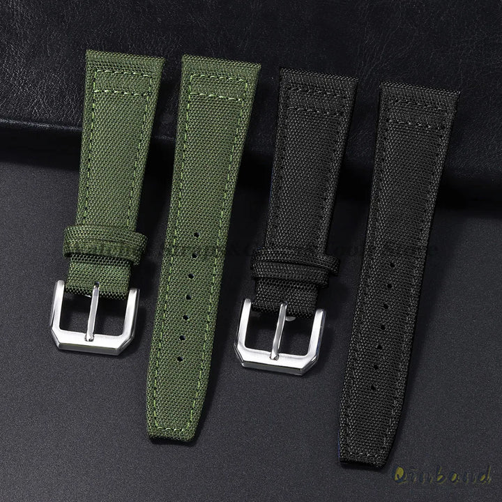 Nylon Canvas Watch Strap for IWC Pilot 20mm 21mm 22mm Strap Waterproof Sport Watch Strap Cowhide Wrist Belt Men's Women Bracelet