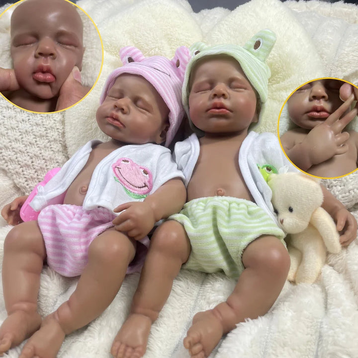 32 cm African American Loulou Full Silicone Reborn Baby – Soft Washable Body