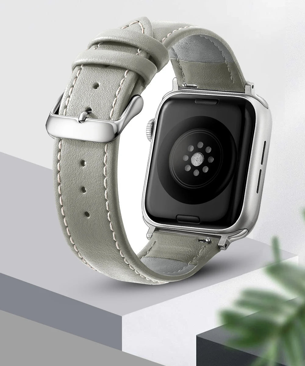 Genuine Leather Apple Watch Band 40–49mm for iWatch Series 3–8 & Ultra