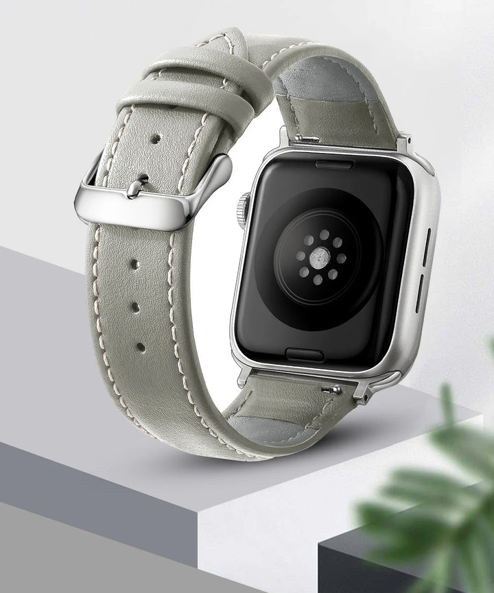 Genuine Leather Apple Watch Band 40–49mm for iWatch Series 3–8 & Ultra