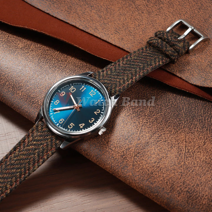 Vintage Cowhide Nylon Watch Strap 18/20/22mm