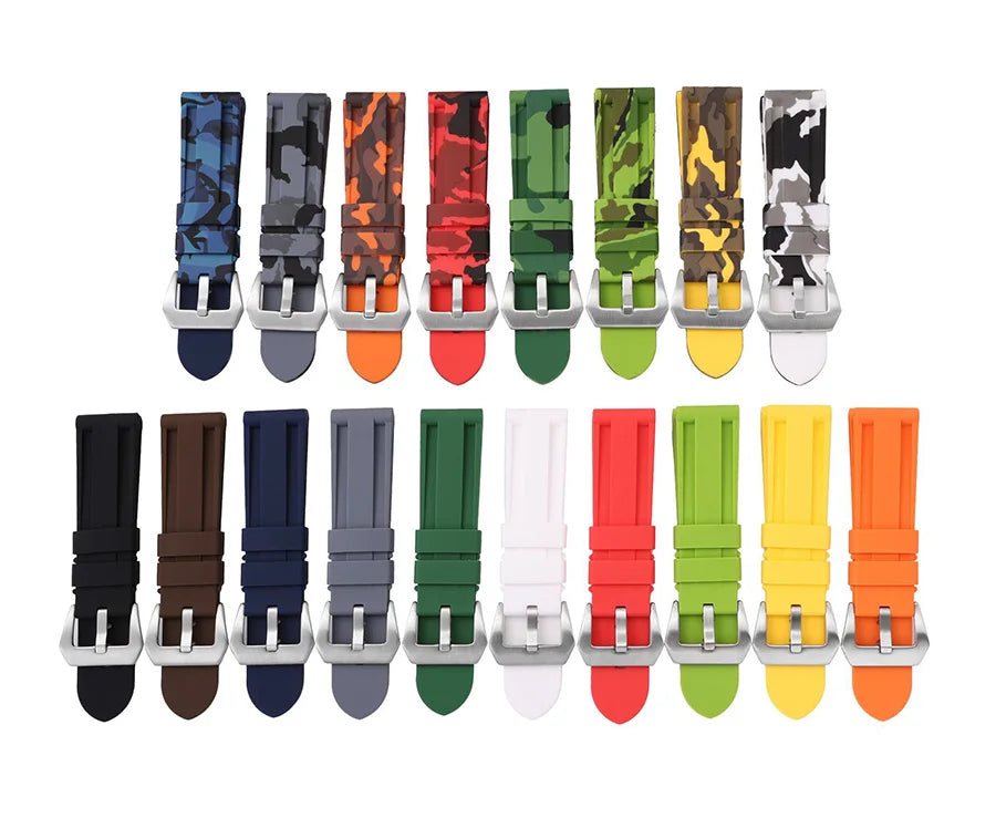 Soft Silicone Rubber Watch Band 20–26mm for Panerai
