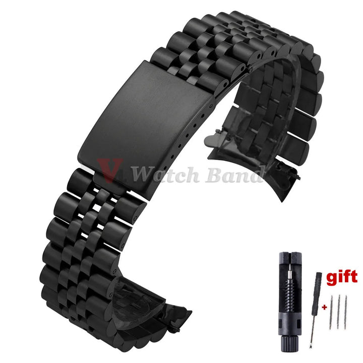 19mm 20mm 21mm Curved End Stainless Steel Watch Bands for Rolex DATEJUST for Jubilee Solid Strap Bracelet Men Woman Watchband