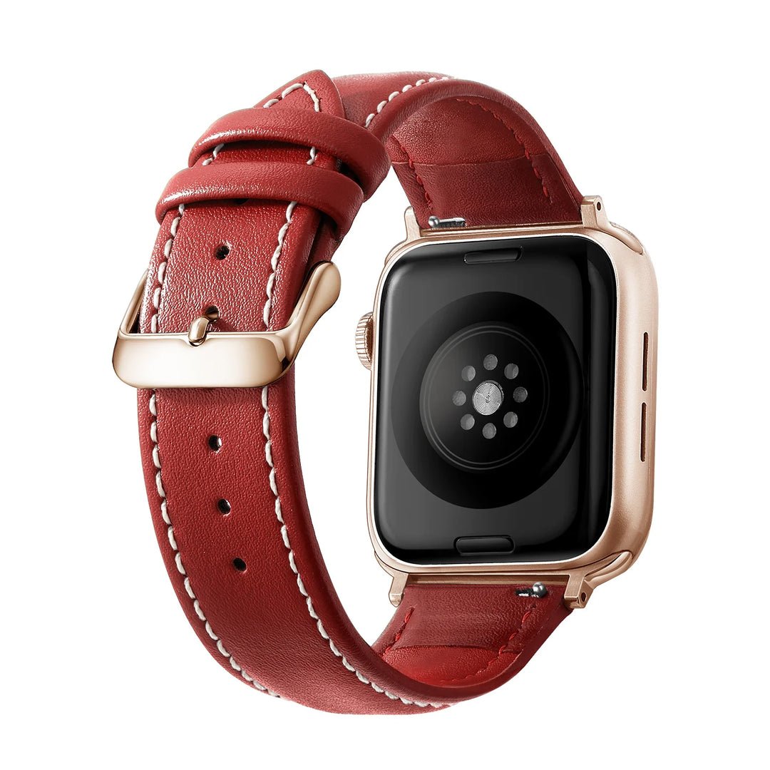 Genuine Leather Apple Watch Band 40–49mm for iWatch Series 3–8 & Ultra