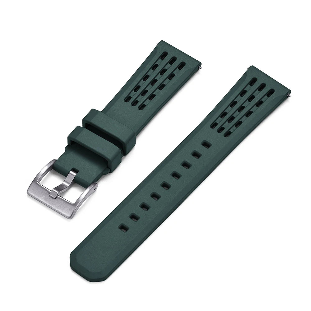 NATOBELT High Quality Porous Structure FKM Fluorine Rubber Watch Strap 20mm 22mm New Design Quick Release FKM Rubber Watchbands