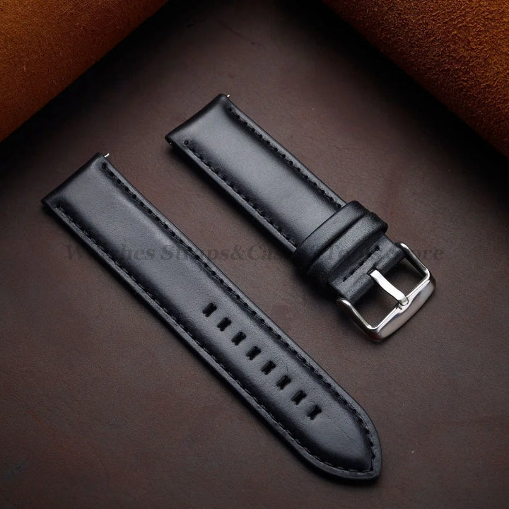 Vintage Cowhide Leather Watch Strap 18–26mm Quick Release – Universal