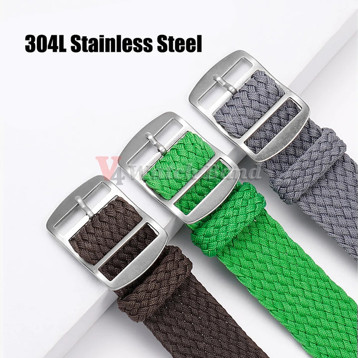 Perlon Woven Nylon Watch Strap (14–22mm)