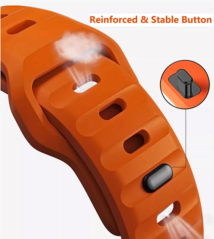 Silicone Apple Watch Band 38–49mm for iWatch Series 3–8 & Ultra