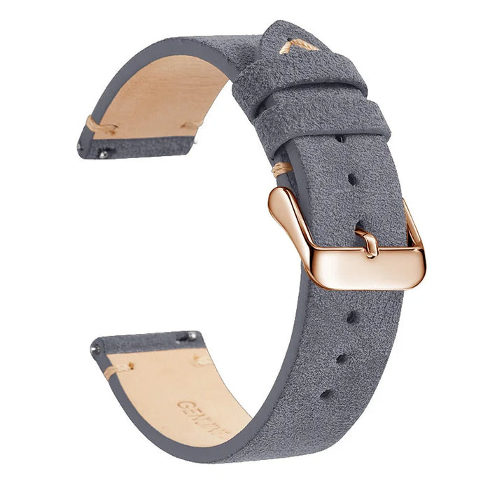 Genuine Leather Quick-Release Watch Strap 14–22mm