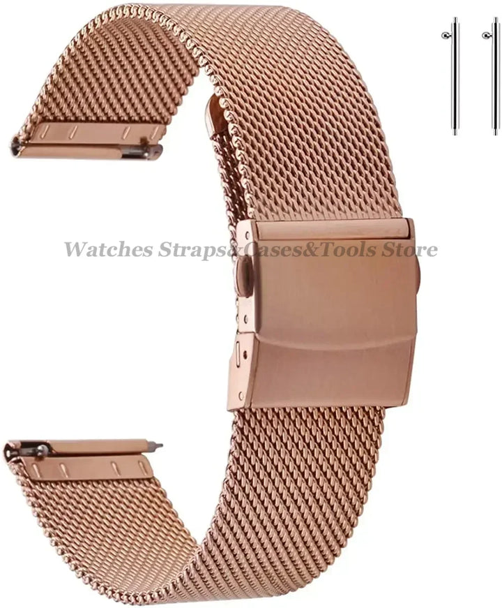 Stainless Steel Milanese Mesh Watch Strap – 12–24mm