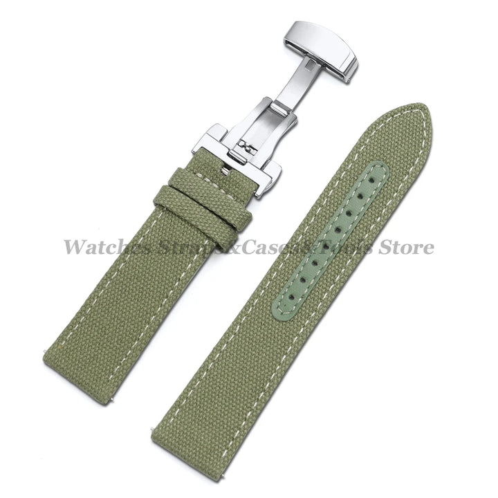 Sailcloth Nylon Strap (20–22mm) – Waterproof QR