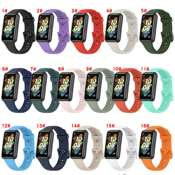 Soft Silicone Watch Strap for Huawei Band 7