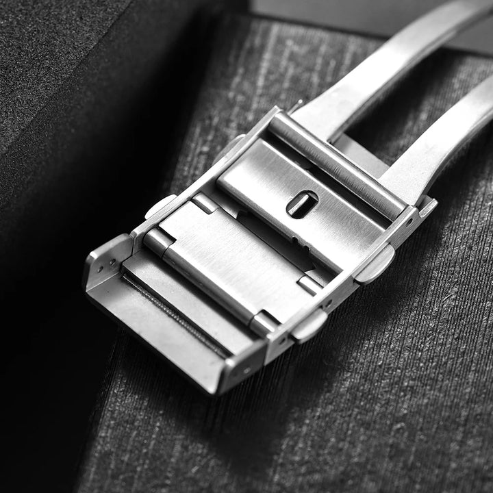JUELONG 316L Stainless Steel Watch Buckle – 18-22mm Double Lock for Seiko