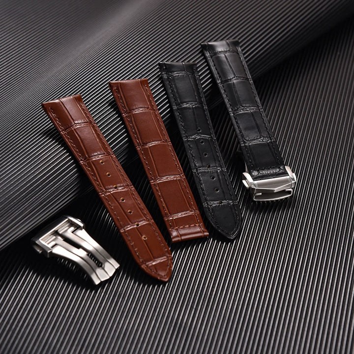 Quick Release Bamboo Pattern Watch Strap (19-22mm) with Folding Buckle