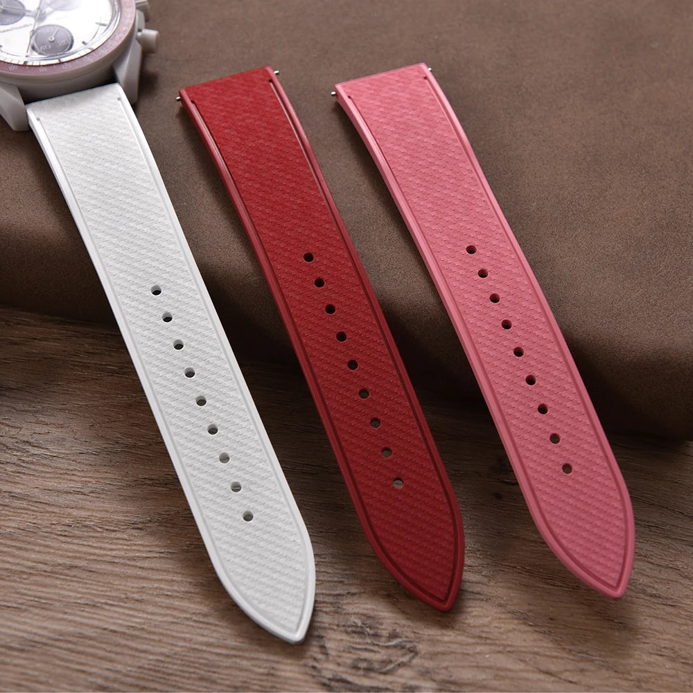 NATOBELT Mosaic FKM Rubber Watch Strap 20mm 22mm Quick Release Fluoro Rubber Watch Bands Diving Waterproof Soft Wristband