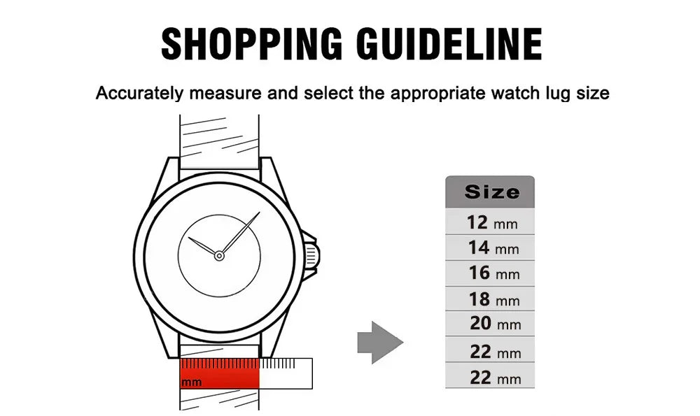 Minimalist Leather Watch Strap 12–22mm