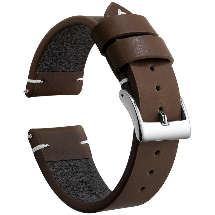 New Sport Vintage Leather Watch Band 18–22mm with Stainless Steel Buckle