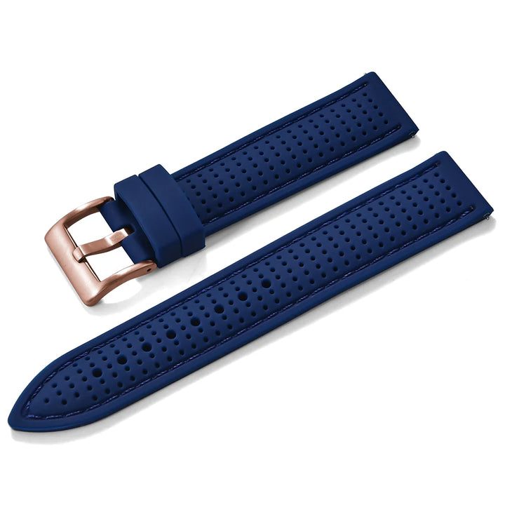 JUELONG Premium Porous Design Soft Rubber Watch Strap Perfect Fit Flat End Universal Quick Release Watch Strap 18mm 20mm 22mm