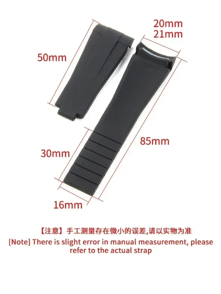 Silicone Watch Strap 20–21mm for Rolex Submariner & Daytona