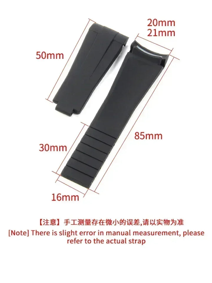 Silicone Watch Strap 20–21mm for Rolex Submariner & Daytona
