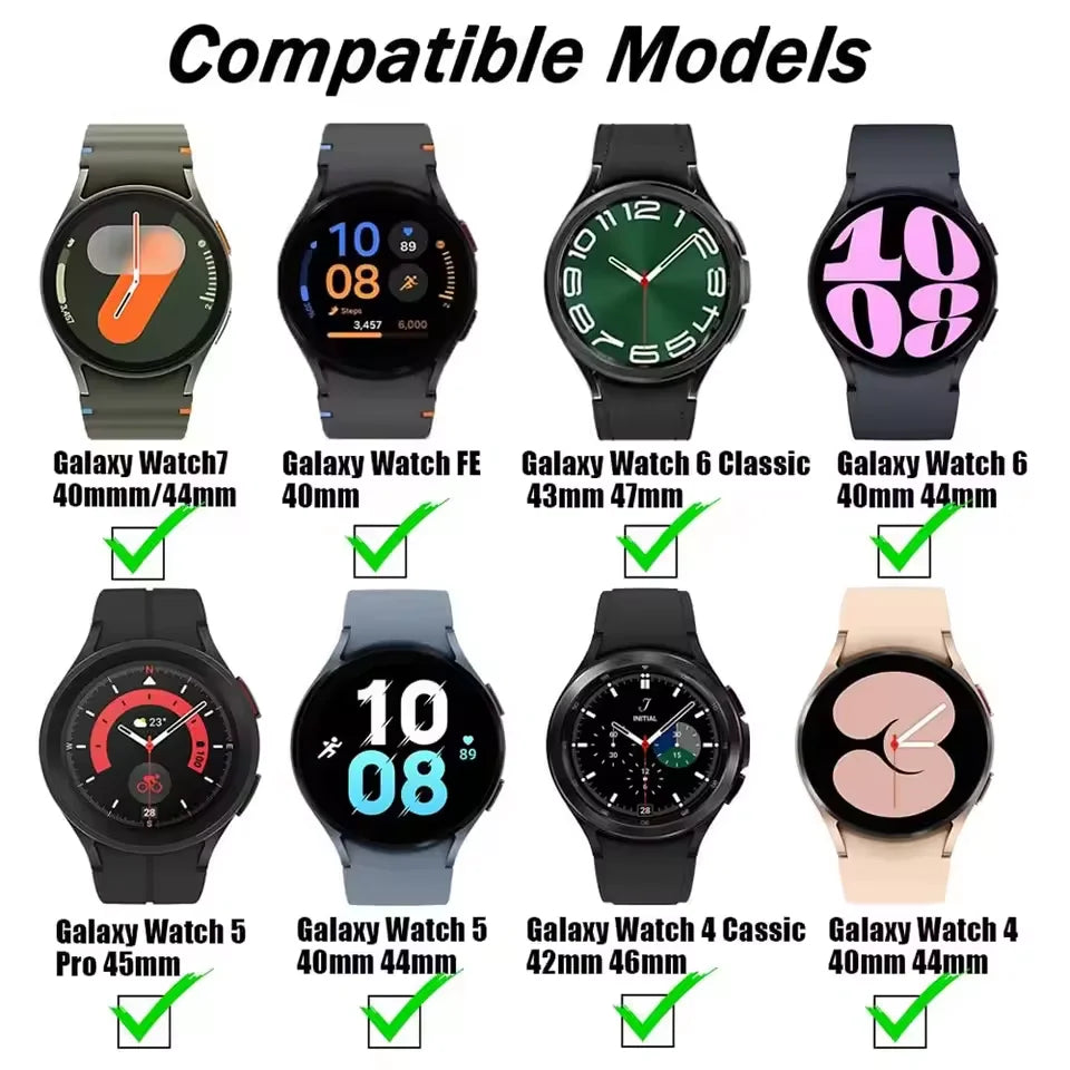 Magnetic Silicone Strap for Samsung Galaxy Watch – 40/44/45mm, No Gaps