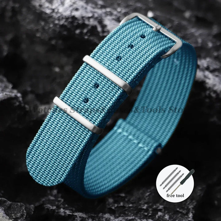 Braided Nylon Strap 18mm 19mm 20mm 22mm for Huawei Watch GT3/GT4 46mm Black Green Grey Blue Soft Breathable Men Women Watchbands