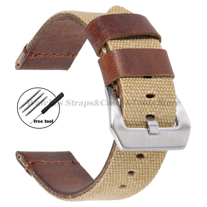 High Quality Durable Nylon Watch Strap Men Women Watchband 20mm 22mm 24mm for Panerai Retro Wristband Release Universal Bracelet