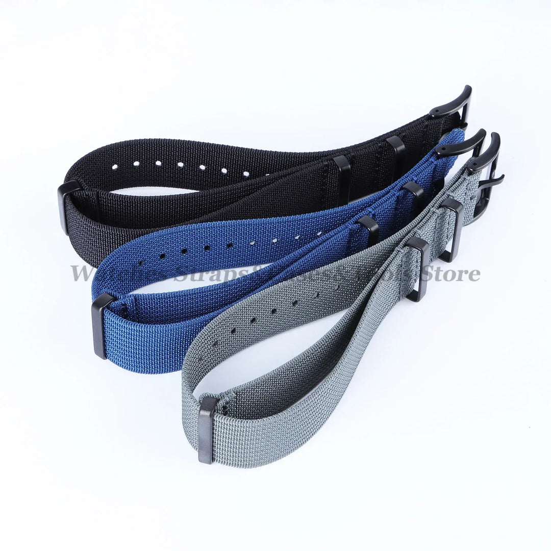 Ribbed Nylon Watch Strap 20/22mm (Military Style)