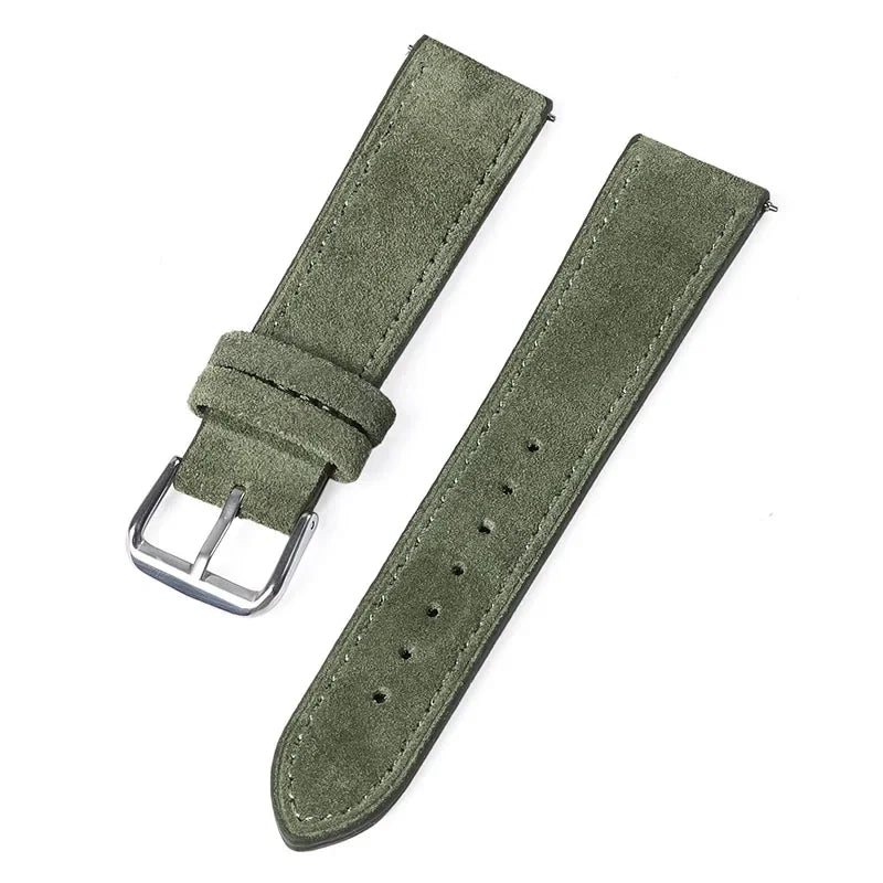Suede Leather Watch Strap – 18–24mm for Seiko & Huawei GT Series