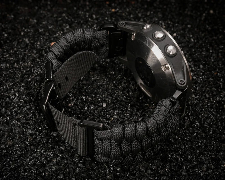 Nylon Braid Quickfit Watch Band 22-26mm for Garmin Fenix, Tactix, MK3, MARQ, Forerunner