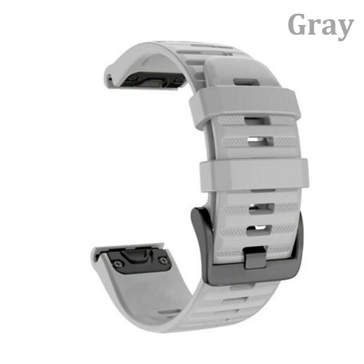 QuickFit 20/22/26mm Silicone Watch Strap – For Garmin Fenix 5–8 Series & 7X/7 Pro