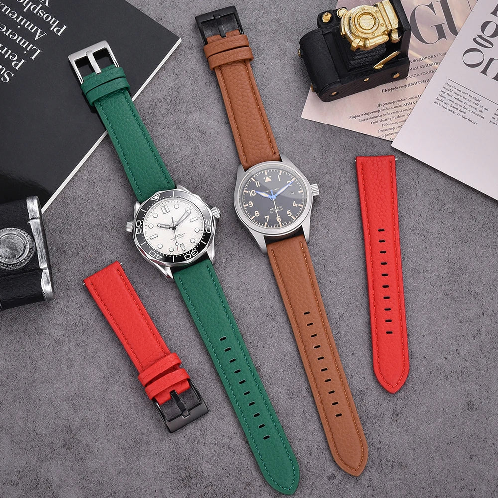 High Quality 20mm 22mm Waterproof Sailcloth Watch Strap Two-Sided Nylon Leather Watchband Quick Release Band Sport Belt For Men